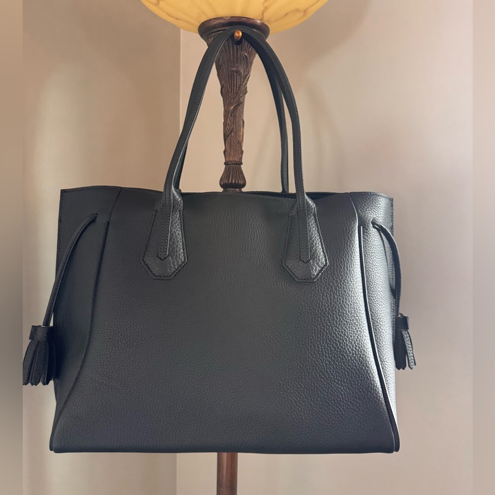 Longchamp Black Leather Tote Bag - Picture 3 of 13